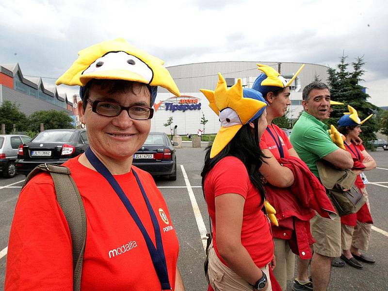 Příprava na zahajovací ceremoniál Global Games 2009.