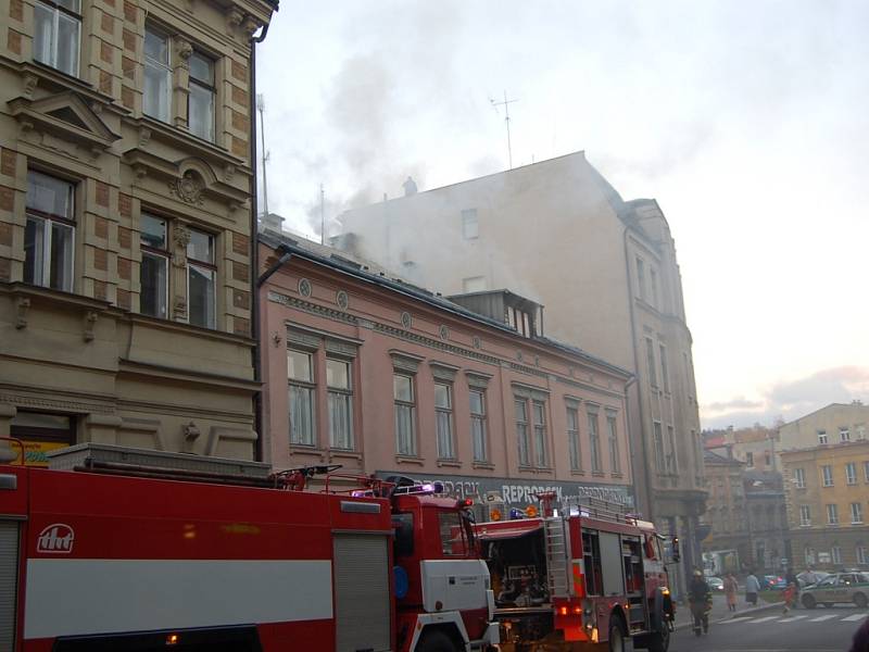 Požár v Podhorské ulici.