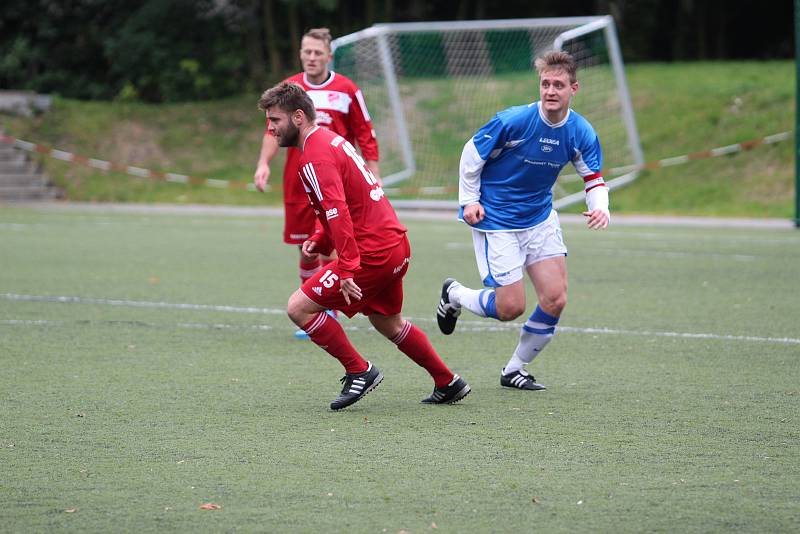 I.A třída. Desná - Jiskra Mšeno B 4:0 (2:0). Desná - modré dresy.