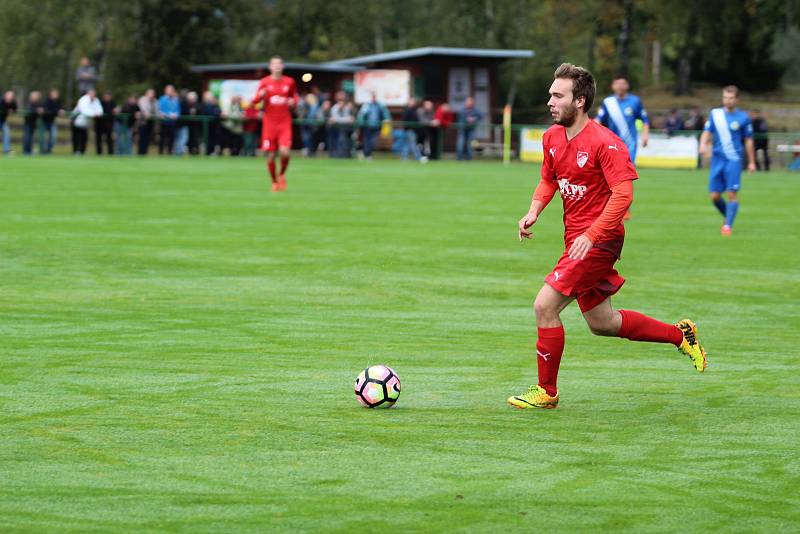 Divize C: Jiskra Mšeno A - Spartak Chrastava 0:3 (0:1). Mšeno - červené dresy