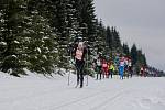 Jizerská 50, závod v klasickém lyžování na 50 kilometrů zařazený do seriálu dálkových běhů Ski Classics, proběhl 18. února 2018 již po jedenapadesáté. Na snímku vlevo je Martin Matzner.