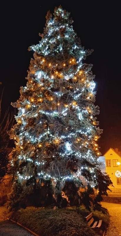 Vánoční strom v Rovensku pod Troskami