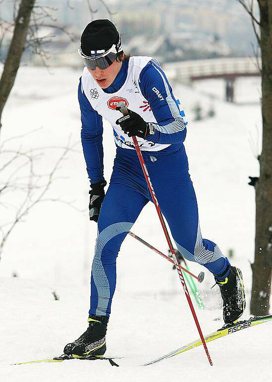 10. Zimní evropský olympijský festival mládeže 2011. Závod chlapců na 10 km klasickou technikou ve Vesci. Vítěz závodu Antti Ojansivu (FIN).