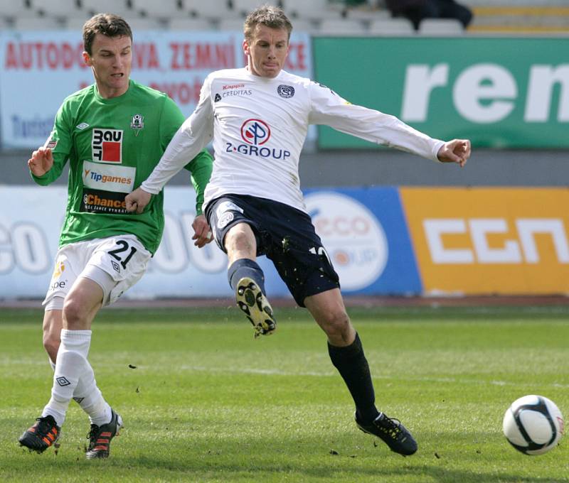 Baumit na jaře poprvé doma v lize vyhrál. Porazil Slovácko 1:0.