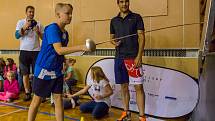 Děti ze Základní školy Pasířská měly výjimečný den. Přijel je navštívit olympionista David Svoboda, vítěz v moderním pětiboji z OH v Londýně v roce 2012.