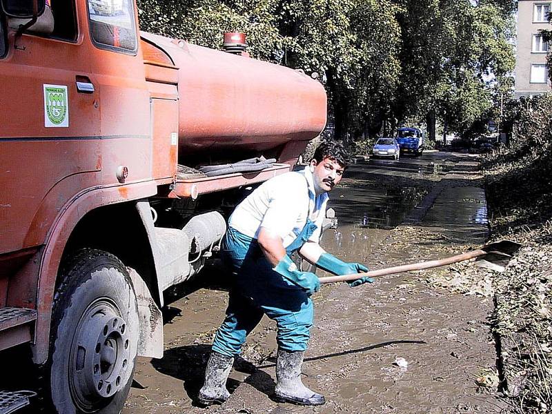 Povodně na jablonecku v roce 2002.