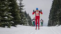 Jizerská 50, závod v klasickém lyžování na 50 kilometrů zařazený do seriálu dálkových běhů Ski Classics, proběhl 18. února 2018 již po jedenapadesáté. Na snímku je Josef Maňásek.