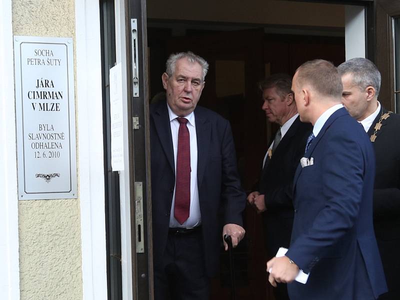 Prezident Miloš Zeman na návštěvě Tanvaldu.