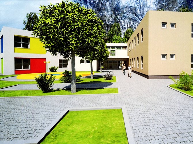 Dětské centrum s novým pojmenováním Stonožka získalo jasnější podobu v architektonické studii.