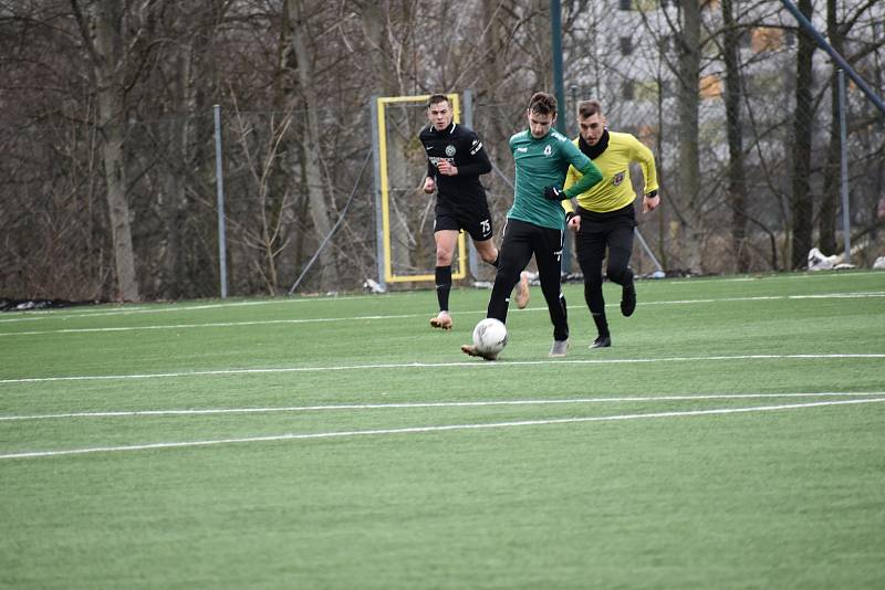 V přátelském zápase jablonecké rezervy s áčkem Velkých Hamrů nešlo o góly, ale o to, aby si v zimní přípravě oba týmy zahrály.