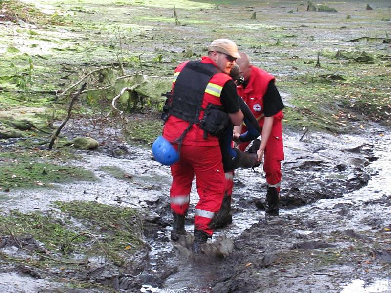 V litoměřické obci Mentaurov se od pátku 30. září do neděle 1. října kola 2. ročník Rescue Marathon. Tým jabloneckého Českého červeného kříže při zásahu.  