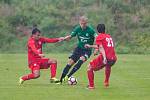 Přátelské fotbalové utkání mezi týmy FK Jablonec a FK Jiskra Mšeno se odehrálo 12. července v Rychnově u Jablonce nad Nisou. Na snímku v zeleném Jaroslav Zelený.