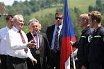 Prezident Miloš Zeman při oficiálně cestě do Libereckého kraje na návštěvě v Nové Vsi.