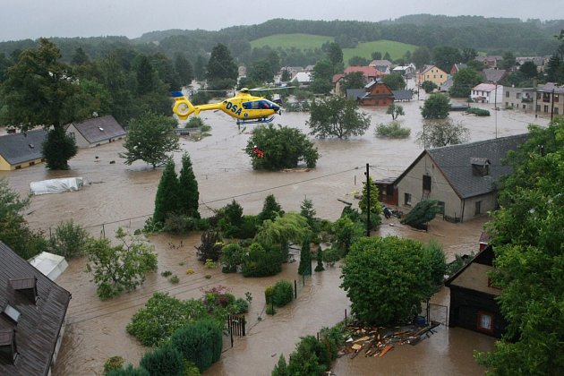 Bílý Kostel při kulminující povodni