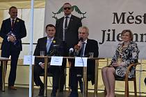 Miloš Zeman v Jilemnici v roce 2017.