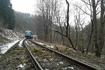Mezi Spálovem a Železným Brodem najel vlak do stromu. Hasiči evakuovali 11 lidí