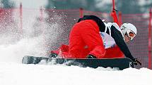 Obří slalom na snowboardu na evropské olympiádě mládeže EYOWF 2011 v Rejdicích.