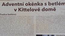 Výstava betlémů na Kittelově domě pokračuje až do 2. února.