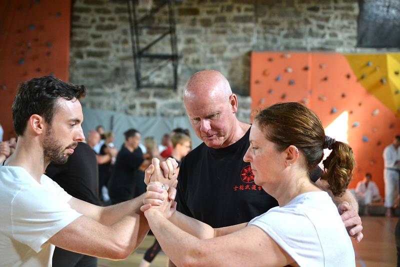 Dva věhlasní zahraniční mistři bojového umění, aikido a taichi, vedou sportovní kemp v nejvýše položené osadě Jizerských hor na Jizerce.