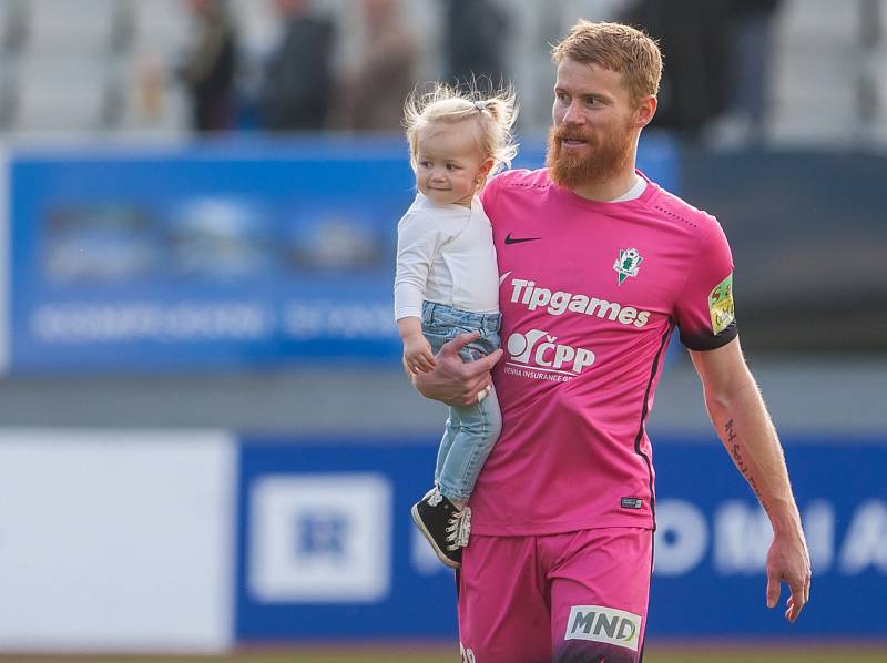 Zápas 23. kola 1. fotbalové ligy mezi týmy FK Jablonec a FC Fastav Zlín se odehrál 9. dubna na stadionu Střelnice v Jabloneci nad Nisou. Na snímku brankář Vlastimil Hrubý.