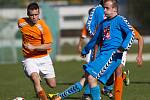 Fotbalisté Hodkovic (v modrém) doma nestačili na Kokonín, který zaslouženě vyhrál 4:1.