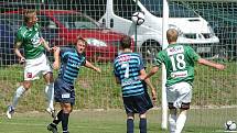 Sobotní utkání mezi Baumitem Jablonec B a Arsenalem Česká Lípa na hřišti v Českém Dubu. Rezerva Jablonce vyhrála 2:0 a pokud vyhrají v posledním kole na půdě Sezimova Ústí, tak se definitvně zachrání v ČFL.