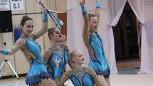 Nejmenší jablonecké gymnastky pod vedením trenérky Šárky Chovancové.
