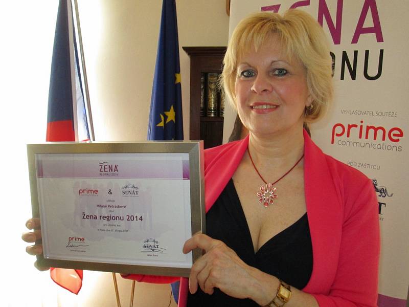 Milana Petrásková převzala ocenění Žena regionu 2014.