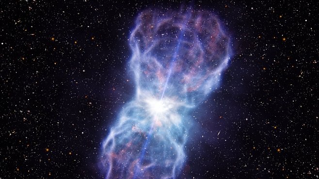 Největší rozzuřená černá díra předává jádru mladé galaxie energii dosud netušených rozměrů
