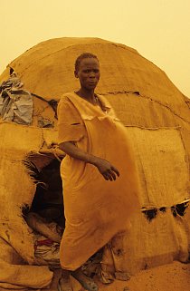 Darfúr je suchá planina s krutými větry zvanými haboob, které rozvíří žlutý písek tak, že není na krok vidět