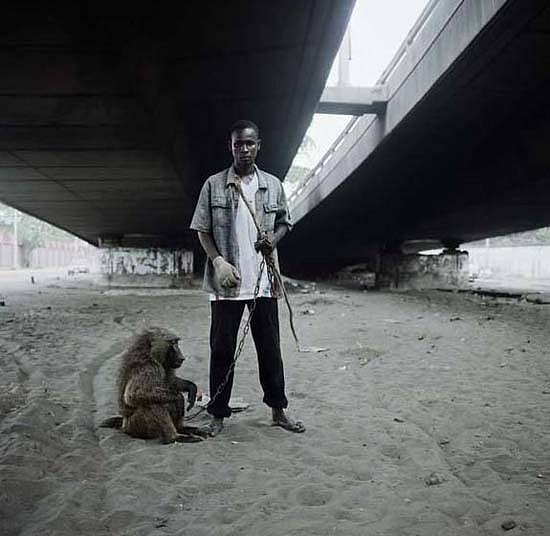 Krotitel zvířat a Ajasco, Lagos, Nigérie 2007.