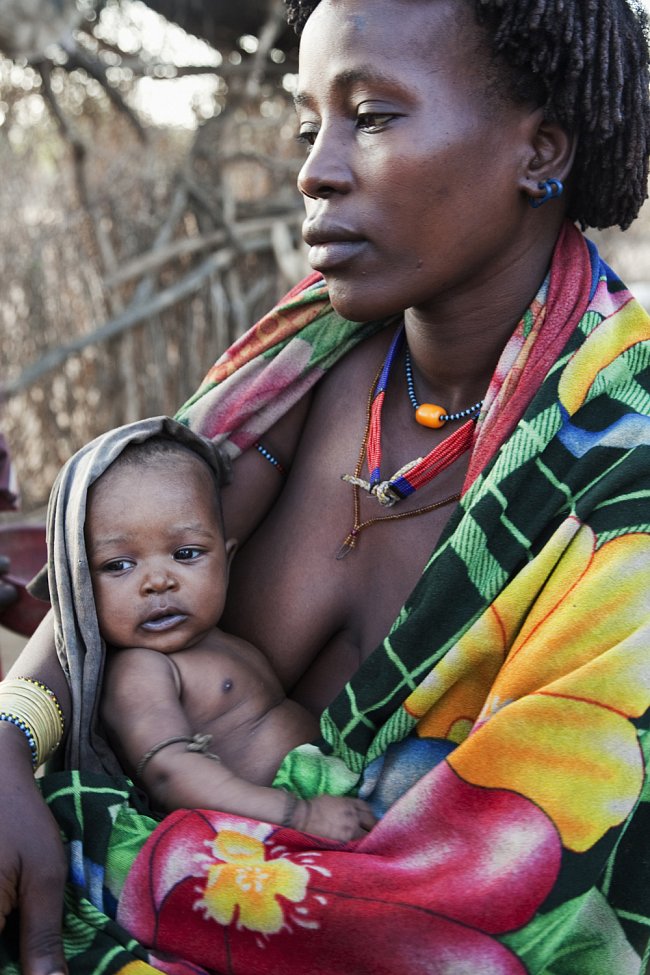 Tsamajská žena s dítětem