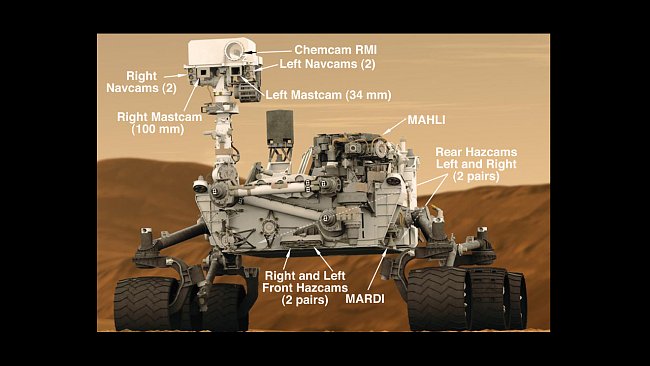 Vozítko Curiosity má 6 kol, váží 900 kilogramů a je dlouhé 3 metry. Sonda je poháněna radioizotopovým termoelektrickým generátorem, který využívá přirozeného rozpadu plutonia 238, který se osvědčil u 