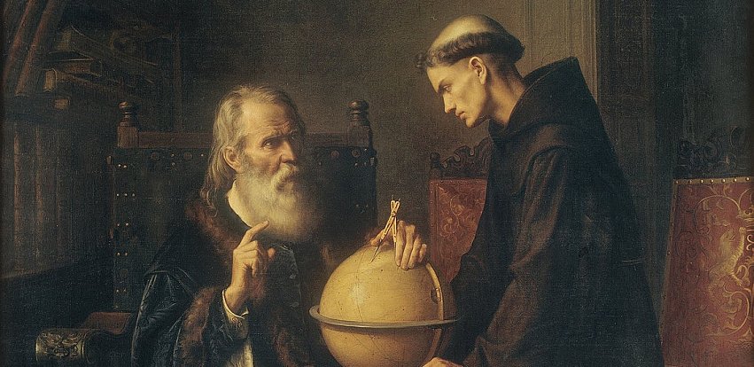 Disputace o astronomii v Padově. Galileo byl nakonec donucen odvolat.