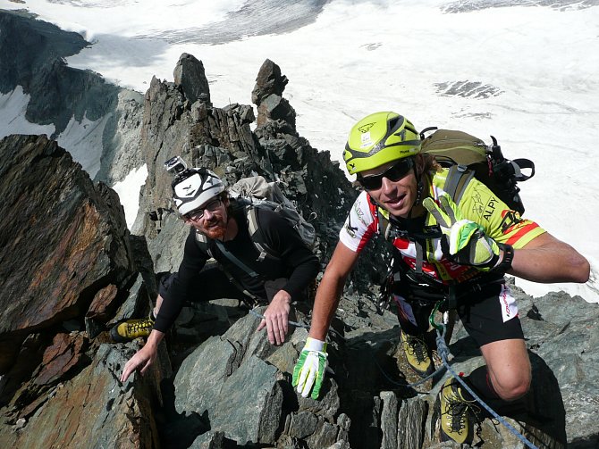 Dan Polman při svém výstupu na Grossglockner