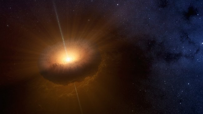 Neobvyklý nebeský objekt zvaný CX330 byl poprvé objeven v roce 2009 jako zdroj rentgenového světla. Tryská z něj množství plynu a prachu, které kolem něj vytváří neuvěřitelnou vesmírnou scenérii.  