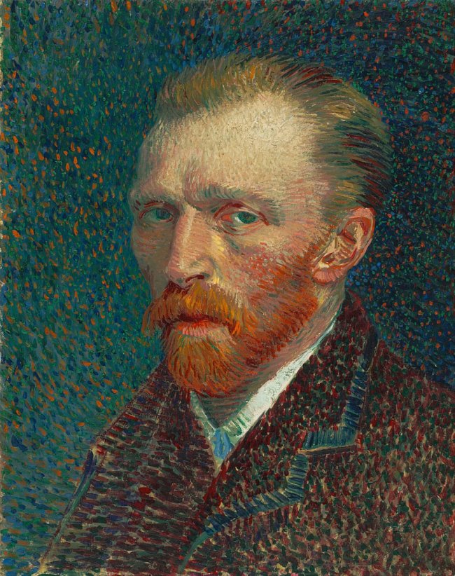 Autoportrét nizozemského malíře Vincenta van Gogha, největší osobnosti světového výtvarného umění.
