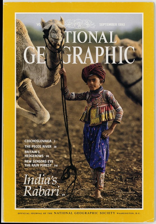 Obálka amerického vydání National Geographic ze září roku 1993.