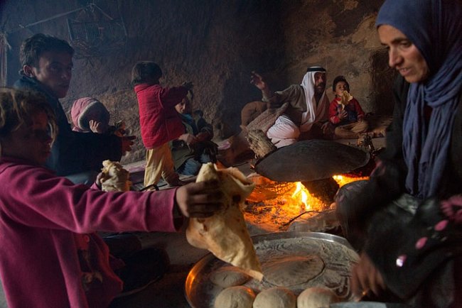 Beduínská hostina nedaleko Petry