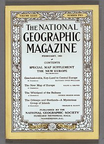 Obálka časopisu National Geographic z roku 1921.