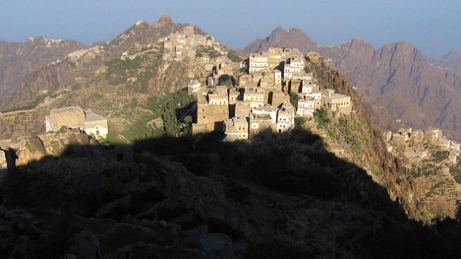 Jemenské pohoří Bura z mlhy zrozené