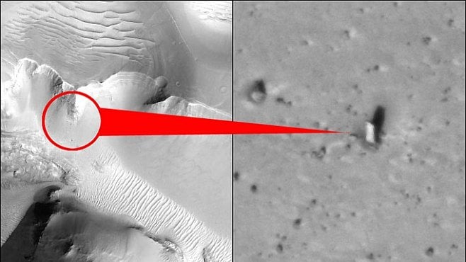 Skála na snímcích Marsu připomíná monolit z Vesmírné odysey 