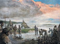 8 000 let př. n. l.: Skupina lovců-sběračů se před bouří stáhla do vnitrozemí Doggerlandu, po návratu však našla své tábořiště pod vodou. Nakonec už tu nebyla místa, kam by se dalo vkročit suchou noho