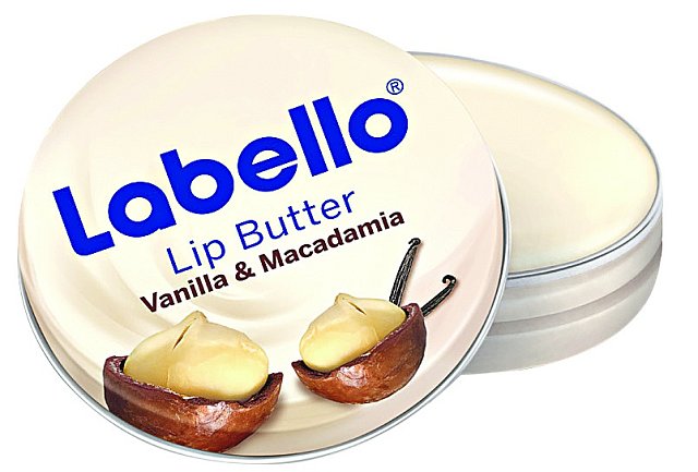 Máslo na rty Lip Butter Vanilla & Macadamia, Labello, 16,7 g 75 Kč.