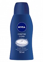 Sprchovy gel Creme Care, Nivea, 50 ml, 30 Kč.