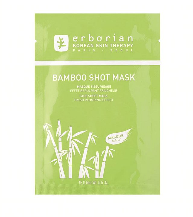 Jednorázová osvěžující maska ERBORIAN BAMBOO SHOT MASK má schopnost okamžitě hydratovat pleť a dodat jí svěžest. K dostání v síti Marionnaud za cenu 159 Kč.