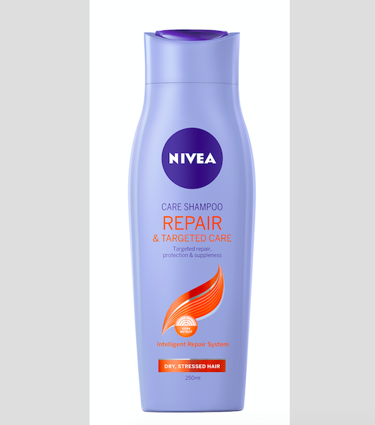 Pečující šampon Repair & Targeted Care, Nivea, cena 78 Kč.
