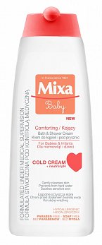 Cold Cream šampon pro děti je vhodný pro péči o citlivou pokožku miminek, Mixa, cena 120 Kč. 