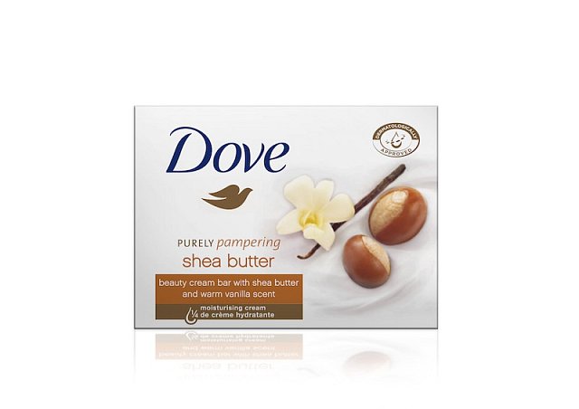 Mýdlová tableta Dove je díky svému složení efektivním a jemným čisticím produktem vhodným také k péči o obličej. Cena 26,90 Kč.  