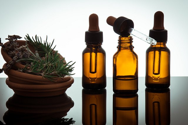 Essential oil with lavender and rosemary